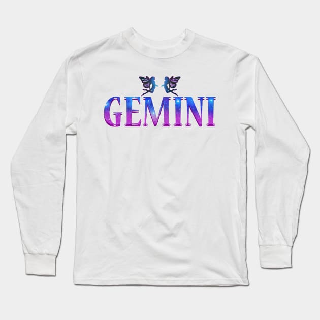 Gemini Long Sleeve T-Shirt by TheLaundryLady